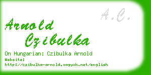arnold czibulka business card